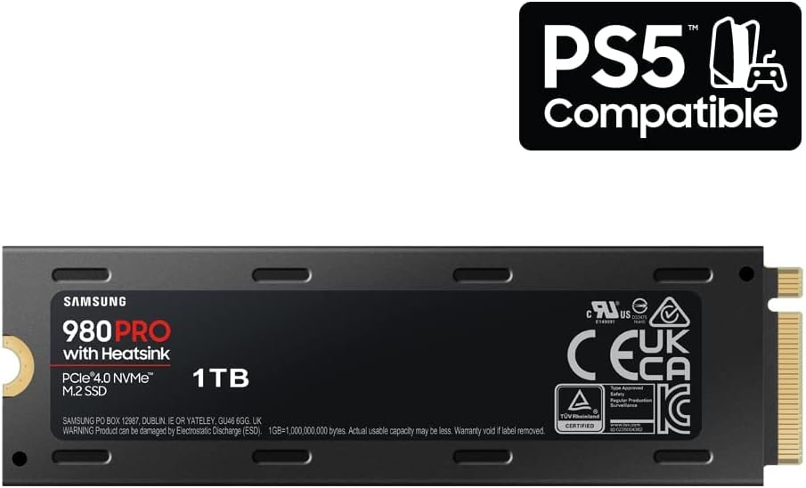 Samsung M.2 NVME SSD 980 Pro 1TB Heatsink Samsung M.2 NVME SSD 980 Pro 1TB Heatsink